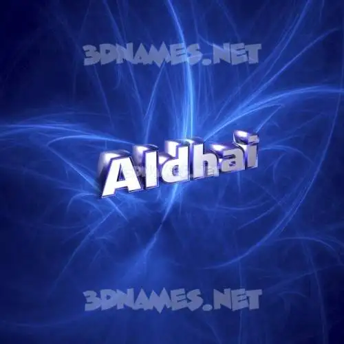 aldhai in Plasma style - 3D name wallpaper