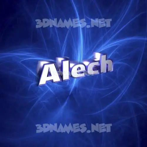alech in Plasma style - 3D name wallpaper