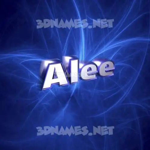 alee in Plasma style - 3D name wallpaper