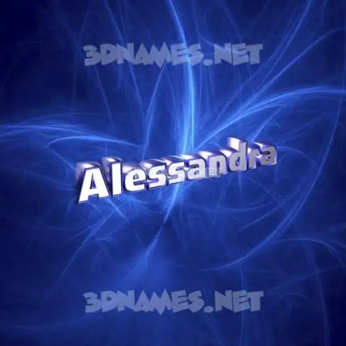 alessandra in Plasma style - 3D name wallpaper