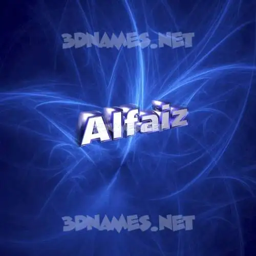 alfaiz in Plasma style - 3D name wallpaper