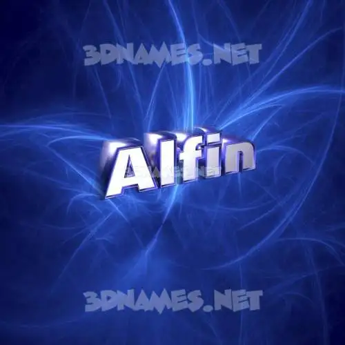 alfin in Plasma style - 3D name wallpaper