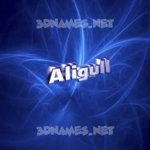 aligull in Plasma style - 3D name wallpaper
