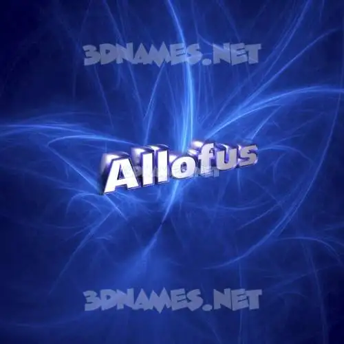 allofus in Plasma style - 3D name wallpaper