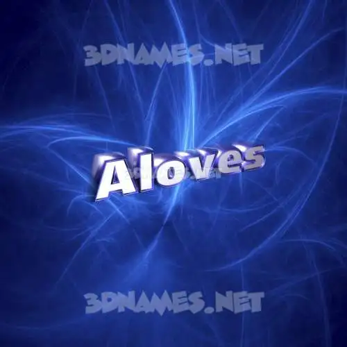 aloves in Plasma style - 3D name wallpaper