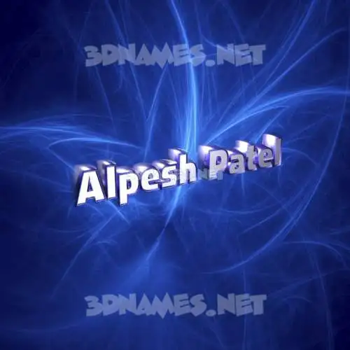 alpesh patel in Plasma style - 3D name wallpaper