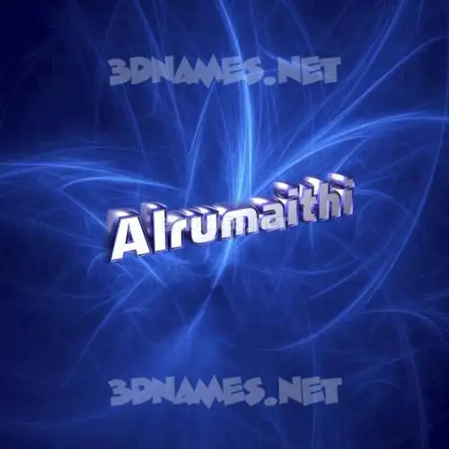 alrumaithi in Plasma style - 3D name wallpaper
