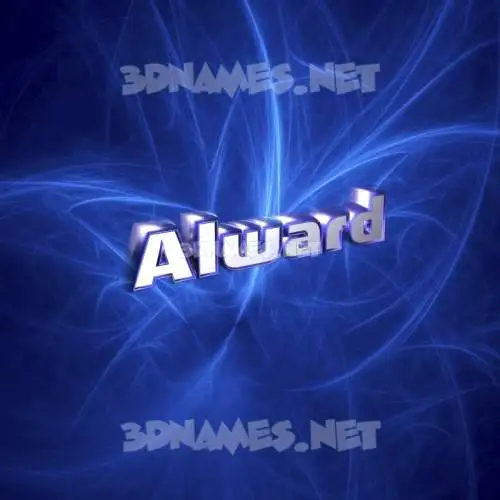 alward in Plasma style - 3D name wallpaper