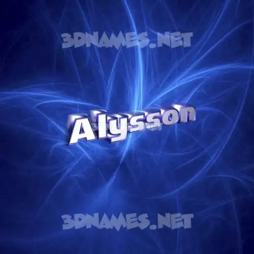 alysson in Plasma style - 3D name wallpaper