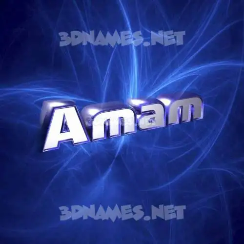 amam in Plasma style - 3D name wallpaper