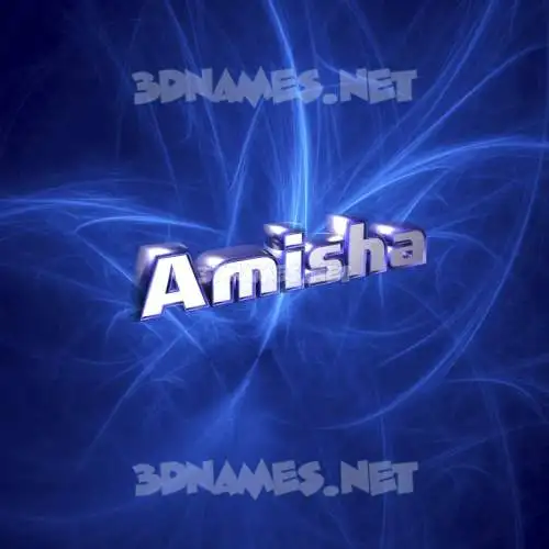 amisha in Plasma style - 3D name wallpaper