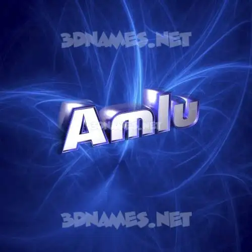 amlu in Plasma style - 3D name wallpaper