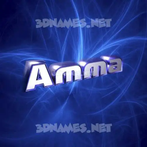 amma in Plasma style - 3D name wallpaper