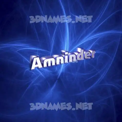amninder in Plasma style - 3D name wallpaper