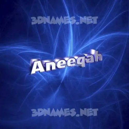 aneeqah in Plasma style - 3D name wallpaper