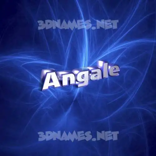 angale in Plasma style - 3D name wallpaper