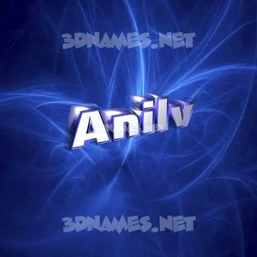 anilv in Plasma style - 3D name wallpaper