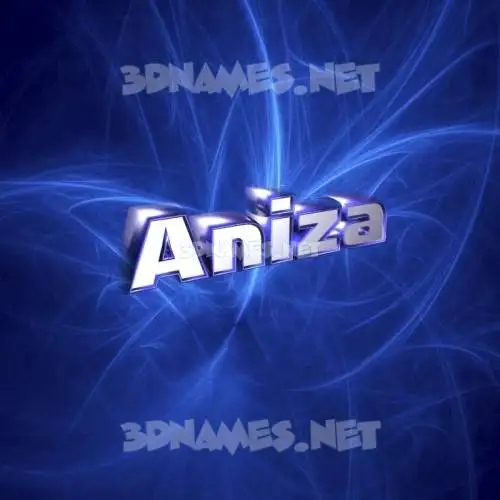 aniza in Plasma style - 3D name wallpaper
