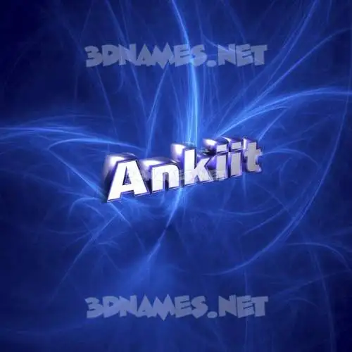 ankiit in Plasma style - 3D name wallpaper