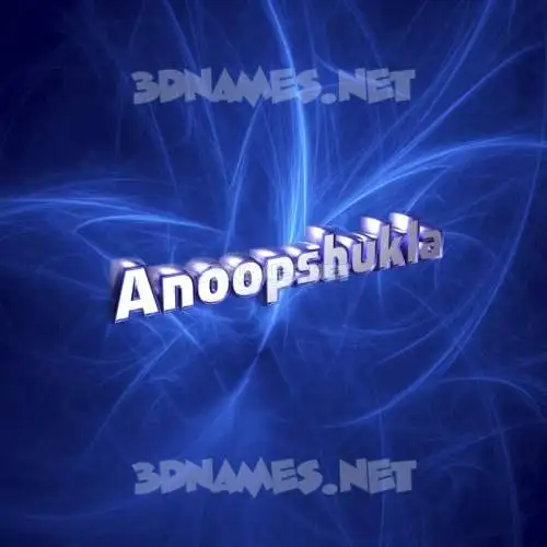 anoopshukla in Plasma style - 3D name wallpaper