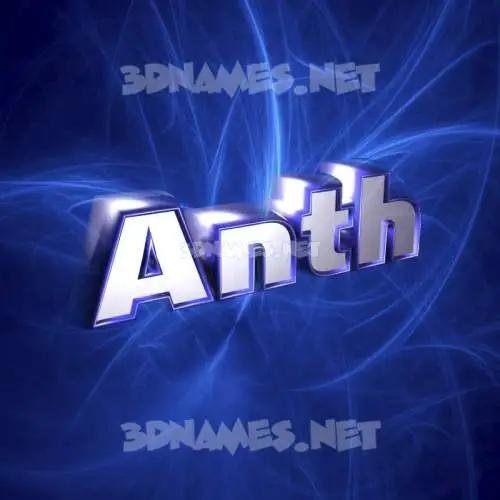 anth in Plasma style - 3D name wallpaper