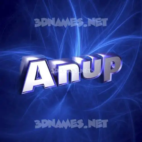 anup in Plasma style - 3D name wallpaper
