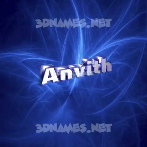 anvith in Plasma style - 3D name wallpaper