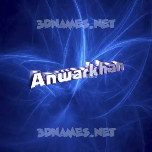 anwarkhan in Plasma style - 3D name wallpaper