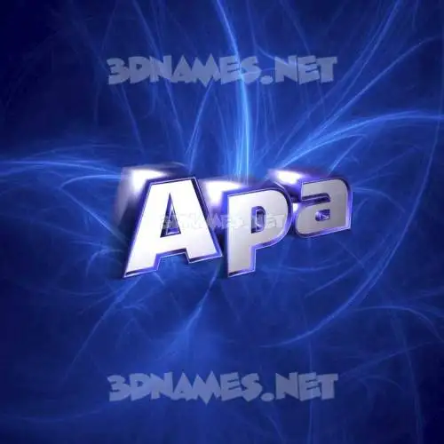 apa in Plasma style - 3D name wallpaper
