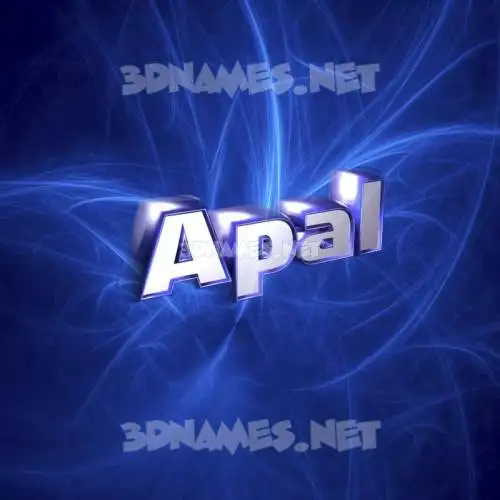 apal in Plasma style - 3D name wallpaper