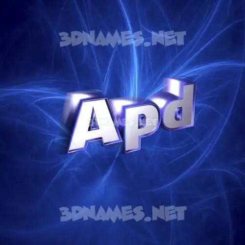 apd in Plasma style - 3D name wallpaper