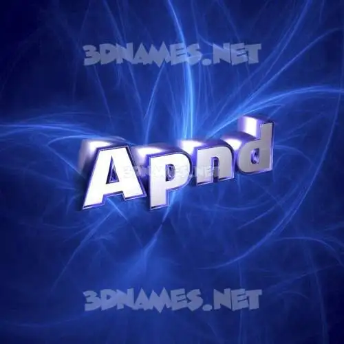 apnd in Plasma style - 3D name wallpaper