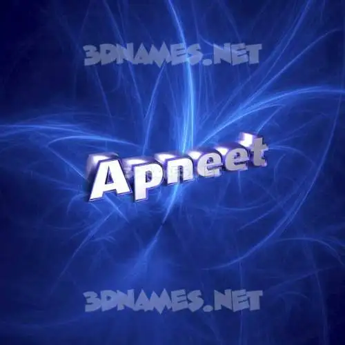 apneet in Plasma style - 3D name wallpaper