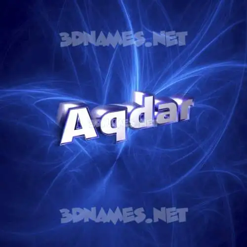 aqdar in Plasma style - 3D name wallpaper