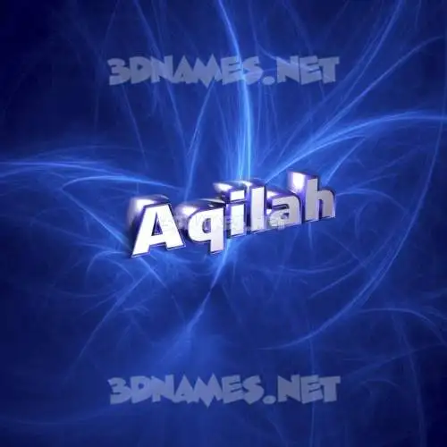 aqilah in Plasma style - 3D name wallpaper