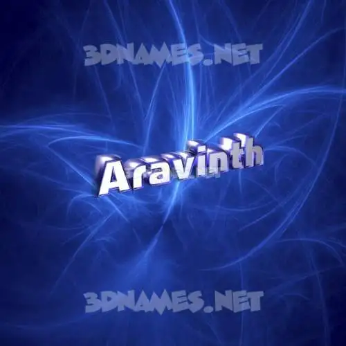 aravinth in Plasma style - 3D name wallpaper