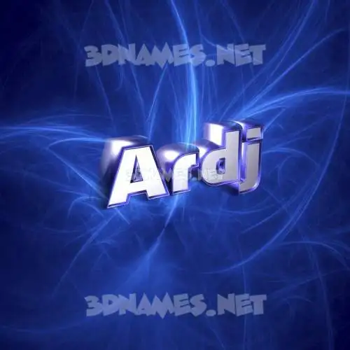 ardj in Plasma style - 3D name wallpaper