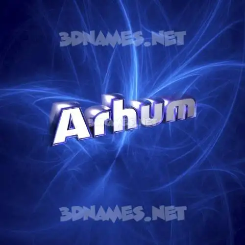 arhum in Plasma style - 3D name wallpaper
