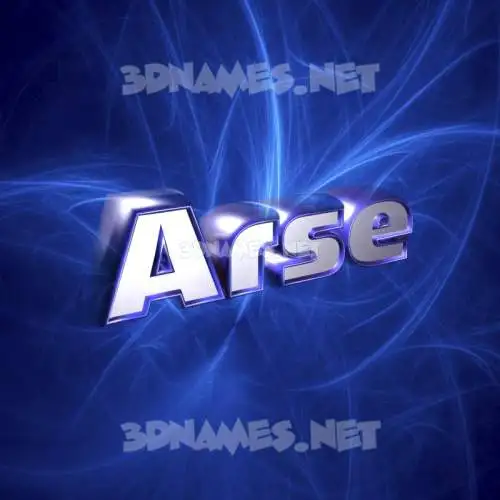 arse in Plasma style - 3D name wallpaper