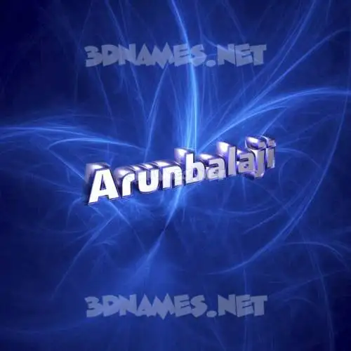 arunbalaji in Plasma style - 3D name wallpaper