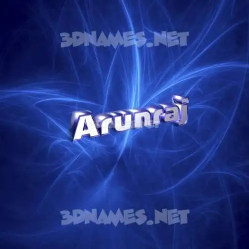 arunraj in Plasma style - 3D name wallpaper