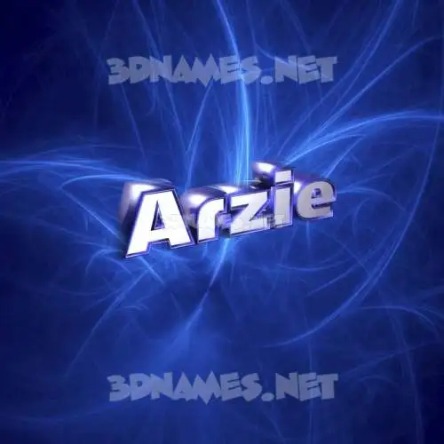 arzie in Plasma style - 3D name wallpaper