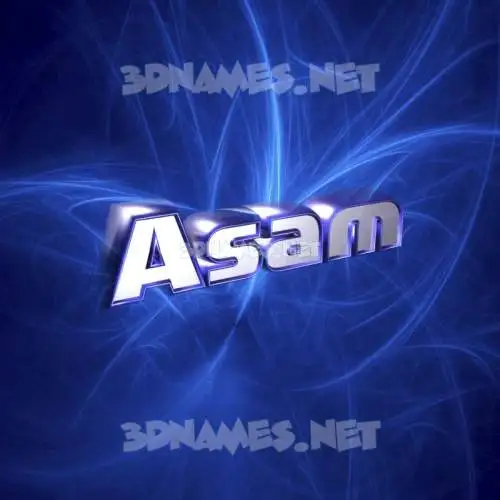asam in Plasma style - 3D name wallpaper