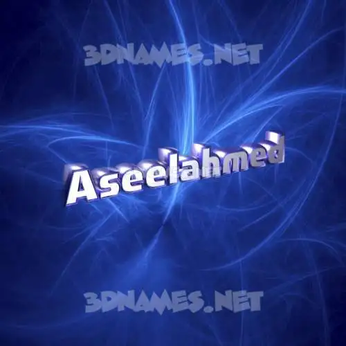 aseelahmed in Plasma style - 3D name wallpaper