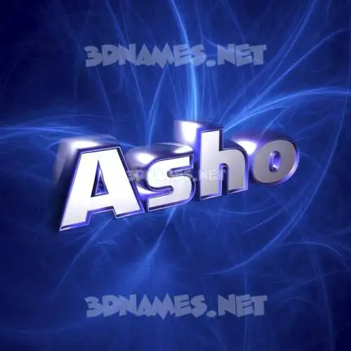 asho in Plasma style - 3D name wallpaper