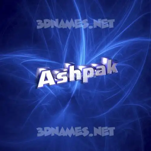 ashpak in Plasma style - 3D name wallpaper