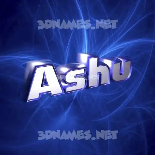 ashu in Plasma style - 3D name wallpaper