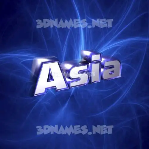 asia in Plasma style - 3D name wallpaper