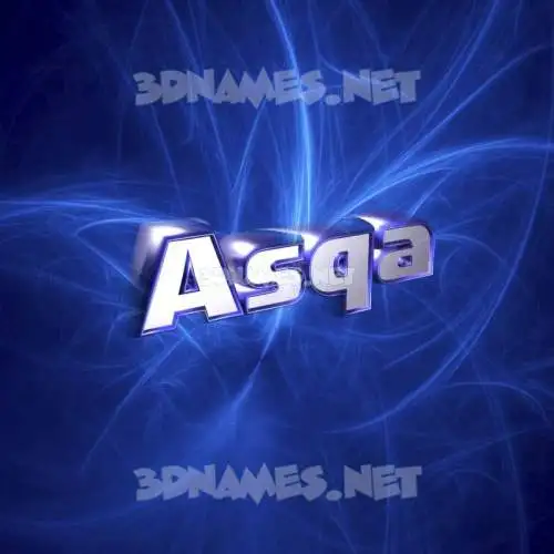 asqa in Plasma style - 3D name wallpaper