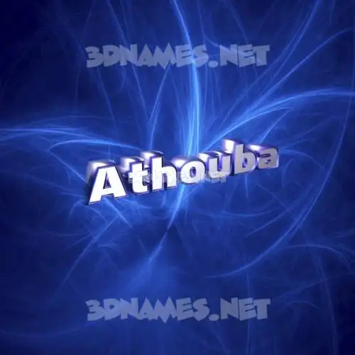 athouba in Plasma style - 3D name wallpaper